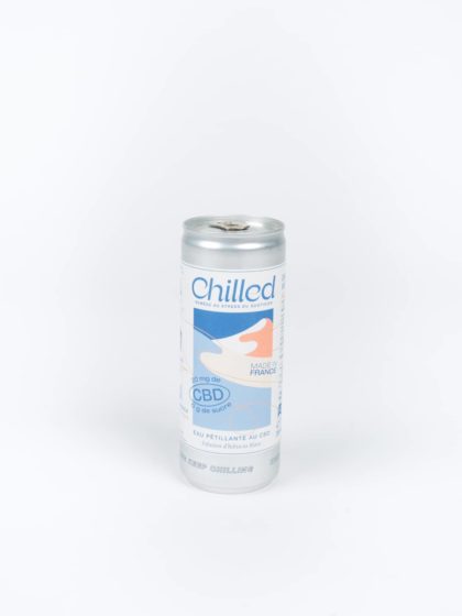 Chilled hibiscus blanc eau gazeuse au CBD